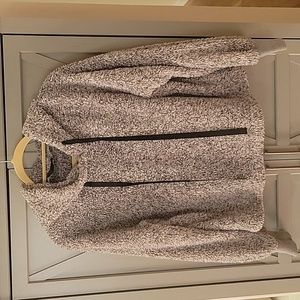 Shein long sleeve gray hooded fuzzy sweatshirt , Size Medium